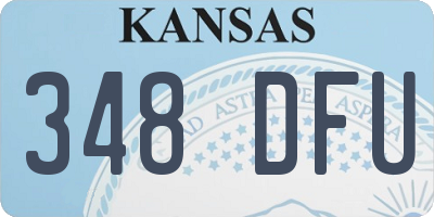 KS license plate 348DFU