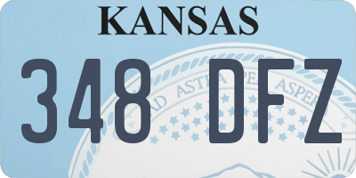 KS license plate 348DFZ