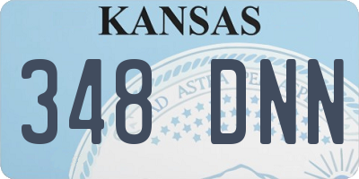 KS license plate 348DNN