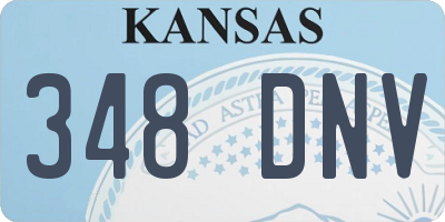 KS license plate 348DNV
