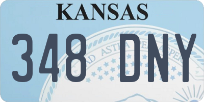KS license plate 348DNY