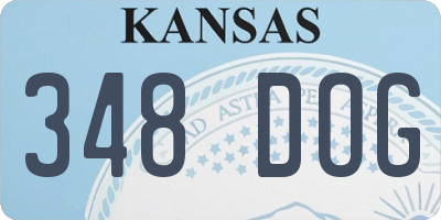KS license plate 348DOG