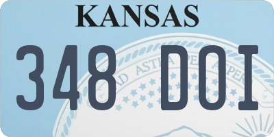 KS license plate 348DOI