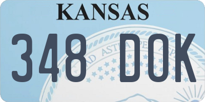 KS license plate 348DOK