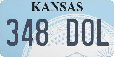KS license plate 348DOL