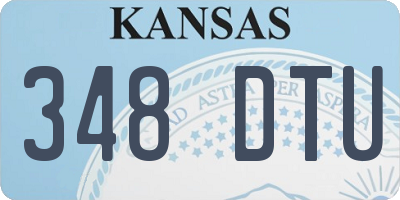 KS license plate 348DTU