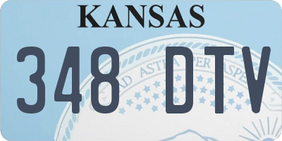 KS license plate 348DTV