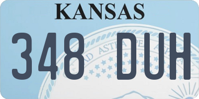 KS license plate 348DUH