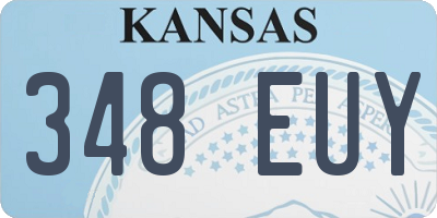 KS license plate 348EUY