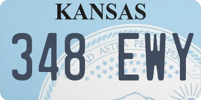 KS license plate 348EWY