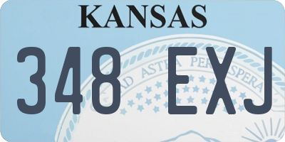 KS license plate 348EXJ