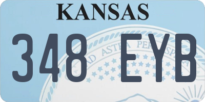 KS license plate 348EYB