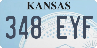 KS license plate 348EYF