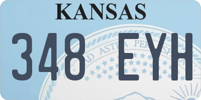 KS license plate 348EYH