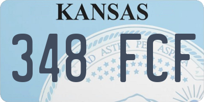 KS license plate 348FCF