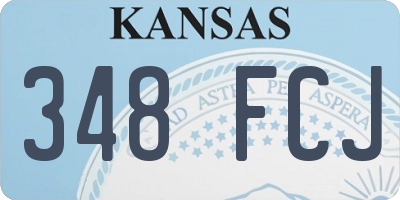 KS license plate 348FCJ