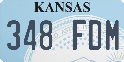 KS license plate 348FDM