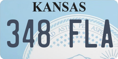 KS license plate 348FLA
