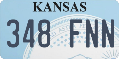 KS license plate 348FNN