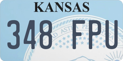 KS license plate 348FPU