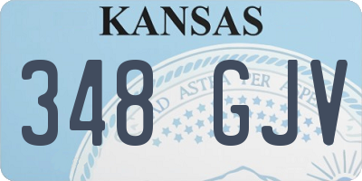 KS license plate 348GJV