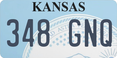 KS license plate 348GNQ