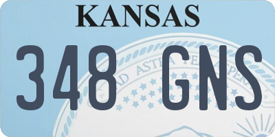 KS license plate 348GNS