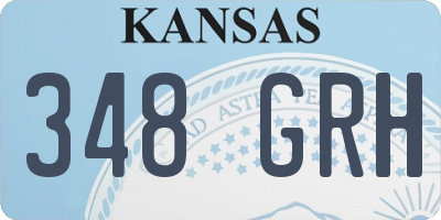 KS license plate 348GRH