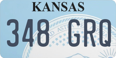 KS license plate 348GRQ