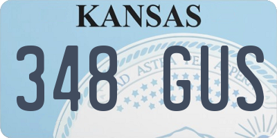 KS license plate 348GUS