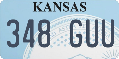 KS license plate 348GUU