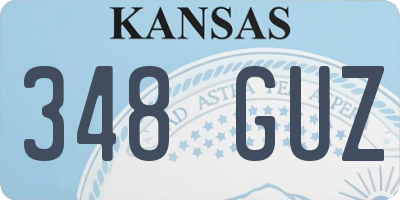 KS license plate 348GUZ
