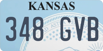KS license plate 348GVB
