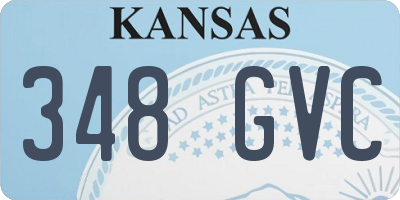 KS license plate 348GVC