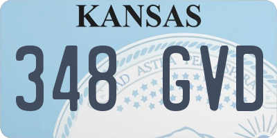 KS license plate 348GVD