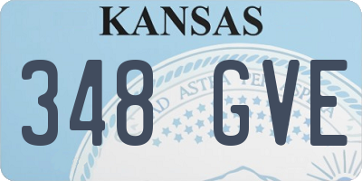 KS license plate 348GVE