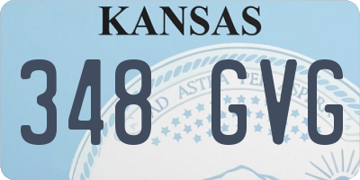 KS license plate 348GVG