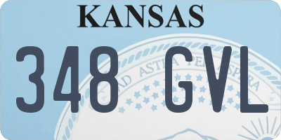 KS license plate 348GVL