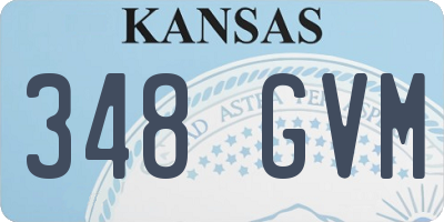 KS license plate 348GVM