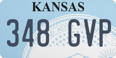 KS license plate 348GVP