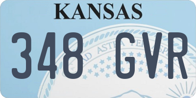 KS license plate 348GVR