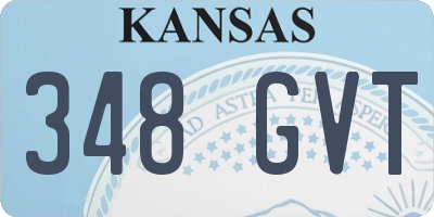 KS license plate 348GVT