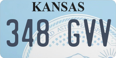 KS license plate 348GVV
