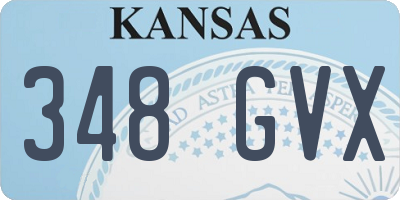 KS license plate 348GVX