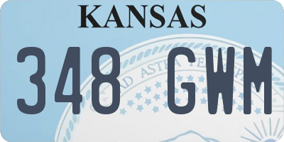 KS license plate 348GWM