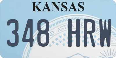 KS license plate 348HRW