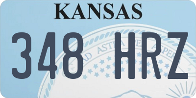 KS license plate 348HRZ