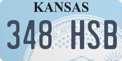 KS license plate 348HSB