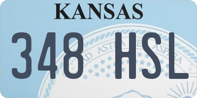 KS license plate 348HSL