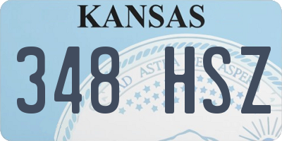 KS license plate 348HSZ